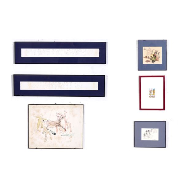 Sei tra acquerelli e disegni diversi