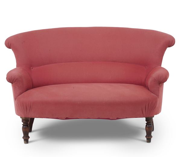 Divanetto imbottito. XIX secolo