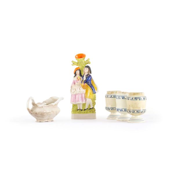 Gruppo "Spill Vase". Inghilterra, Staffordshire, periodo vittoriano, XIX secolo.