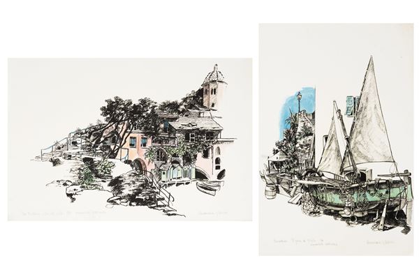 Annamaria y Pallacios San Fruttuoso: luci e ombre Boccadasse: Il gozzo di Nicolò