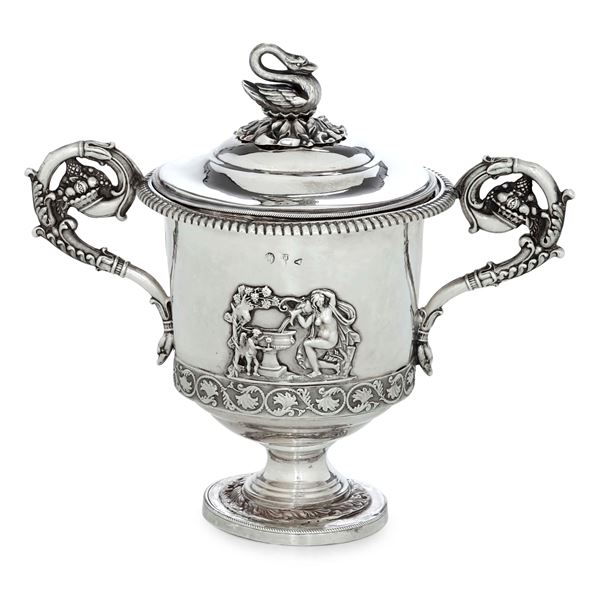 Zuccheriera biansata. Torino, prima metà del XX secolo. Argentiere Pietro Borrani