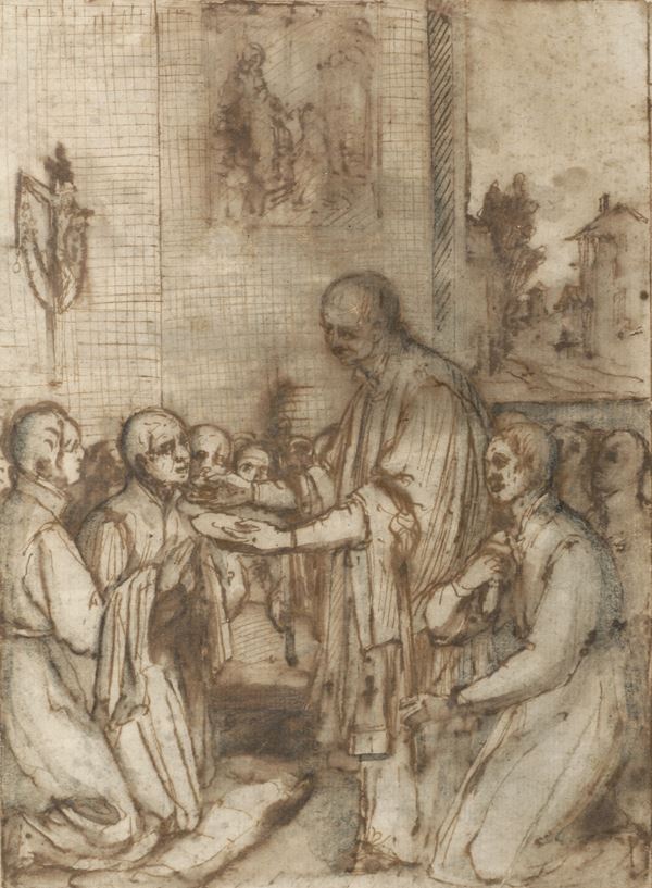 Scuola del XVII secolo Eucarestia