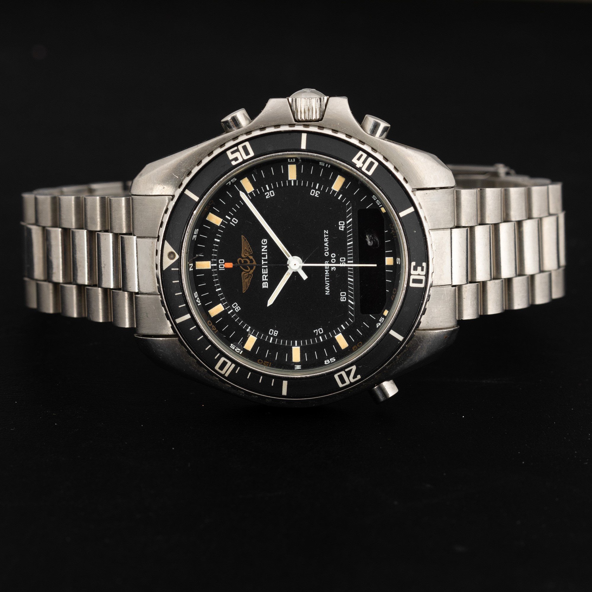Breitling - Navitimer Quartz in Acciaio Analogico e Digitale al Quarzo, Quadrante Nero Opaco, 39 ...