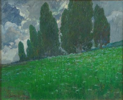 Paesaggio con Alberi e Fiori