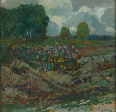 Paesaggio con Alberi e Fiori