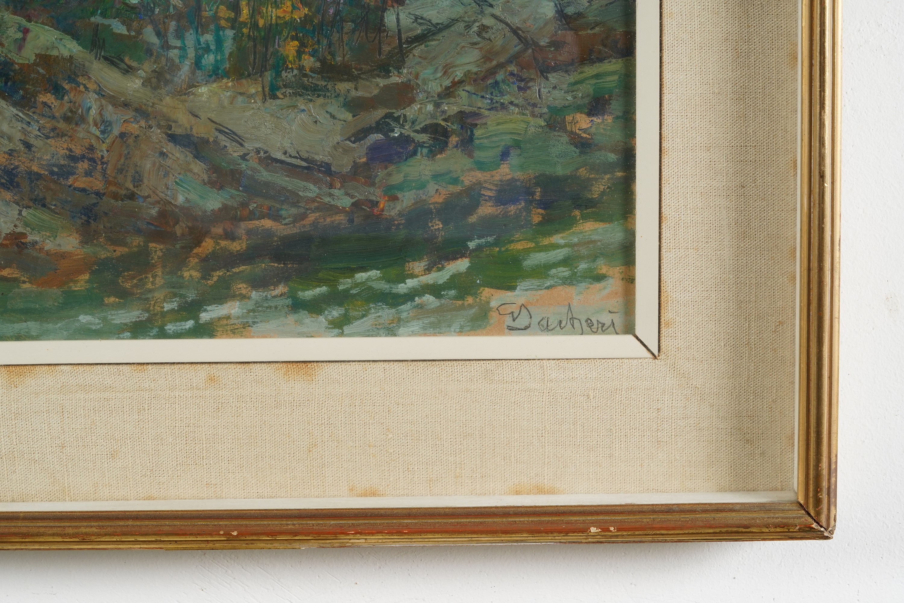 Giuseppe Sacheri - Paesaggio con Alberi e Fiori