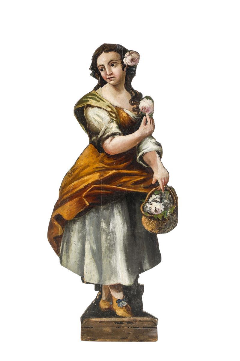 Silhouette in legno dipinto. XVIII-XIX secolo  - Asta Dimore Italiane - Cambi Casa d'Aste