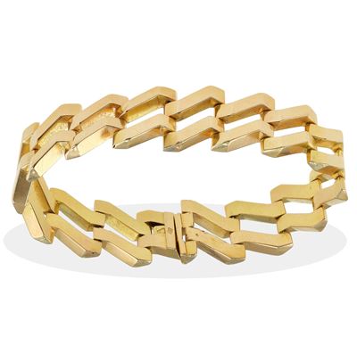 Bracciale, montatura in oro giallo 750/1000 con punzone fascio littorio 8VI
