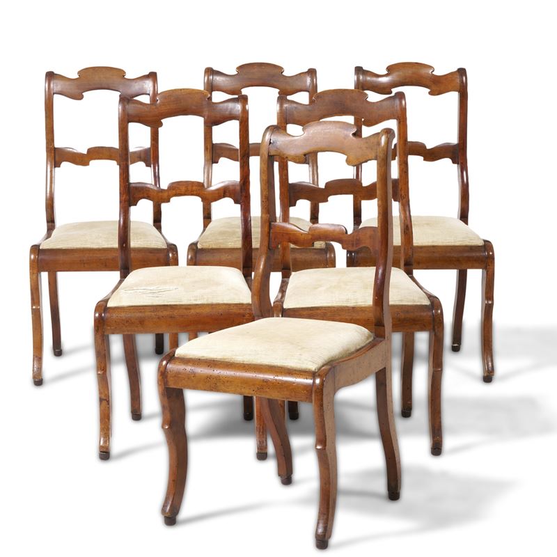 Sei sedie, XIX secolo  - Auction Antique - Cambi Casa d'Aste