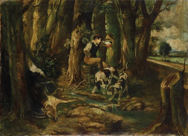 Scuola del XIX-XX secolo Scene di caccia