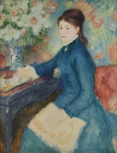 Donna Seduta con Libro, Omaggio a Renoir, Milano 1932