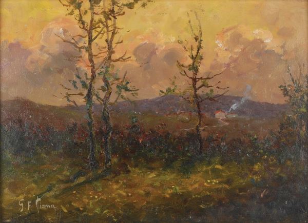 Giuseppe Ferdinando Piana - Tramonto infuocato