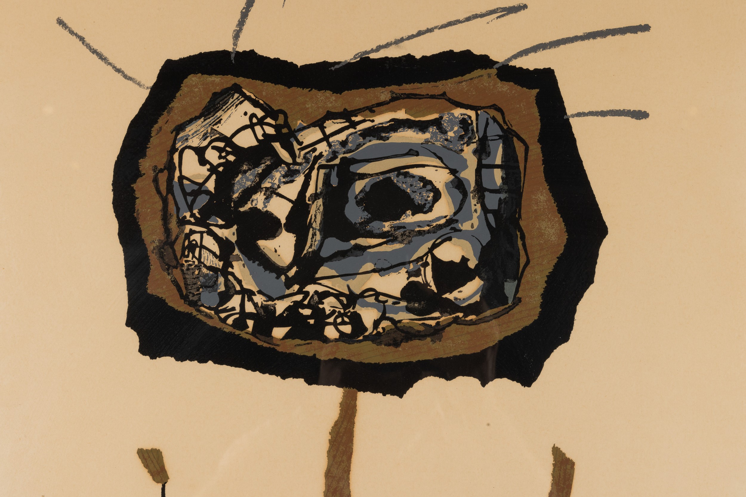 Antonio Saura - Senza titolo, litografia, 50 x 70 cm, 1971