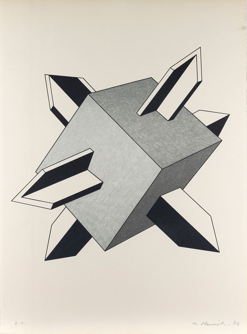 Mauro Staccioli : Senza titolo  (1974)  - litografia - Asta Multipli e grafica internazionale - Cambi Casa d'Aste