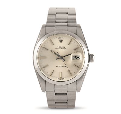 Oysterdate Precision Ref 6694 in Acciaio, Quadrante Argentè a Carica Manuale
