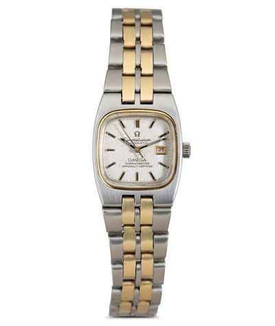 Costellation Lady Acciaio e Oro Automatico, Quadrante Argentè con Datario, 32 MM