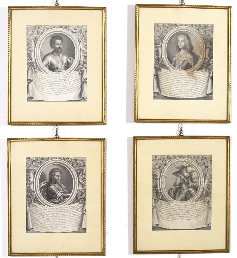 Lotto di quattro stampe  - Auction Antique - Cambi Casa d'Aste