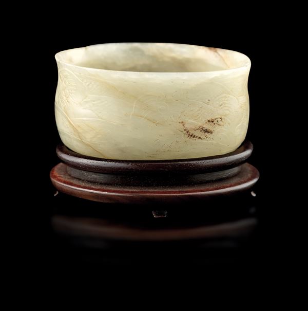White and russet jade brush-rinse, China, Qing Dynasty, Qianlong period, 18th century