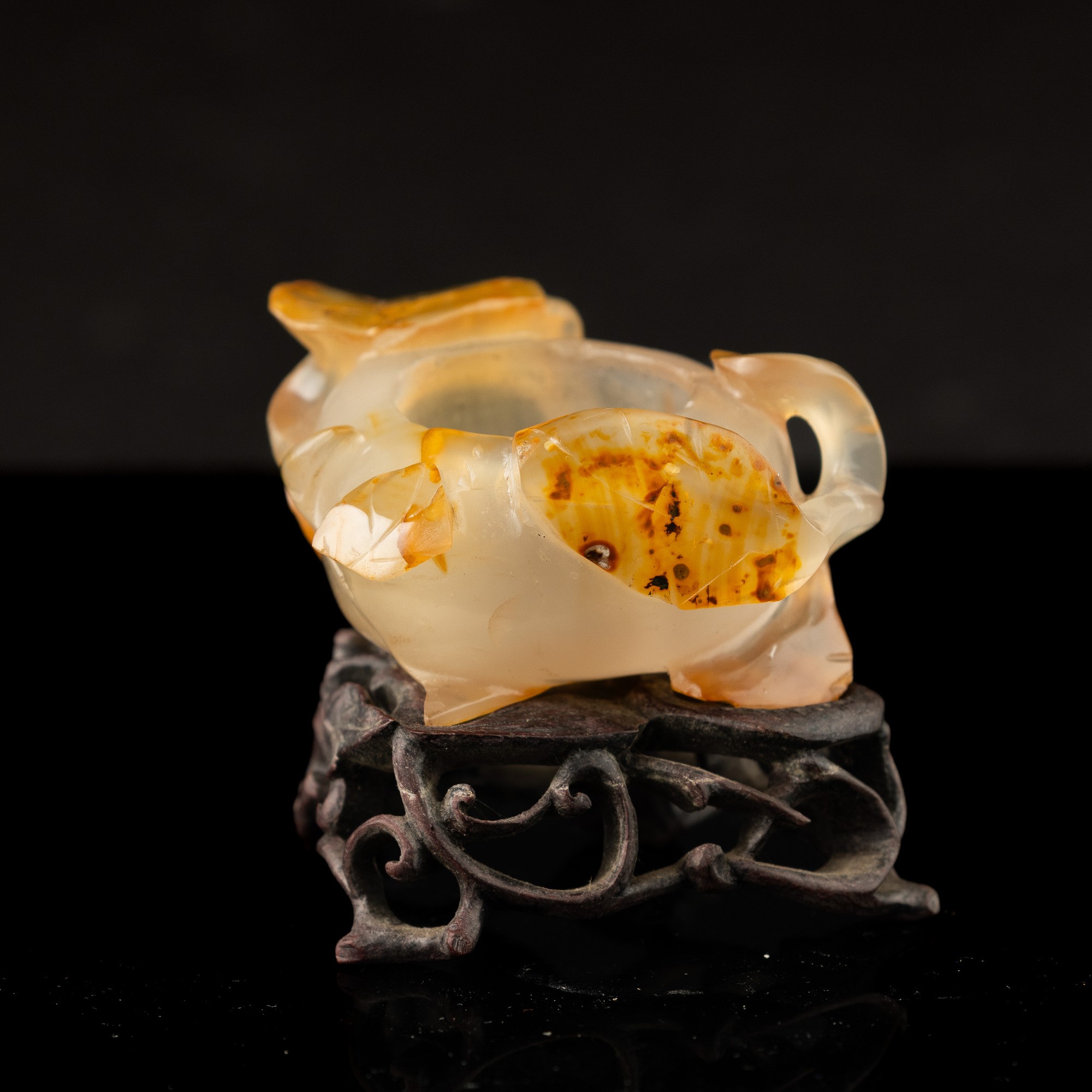 Sciacquapennelli in Agata Raffigurante Tartaruga, Cina, Dinastia Qing, XIX Secolo
