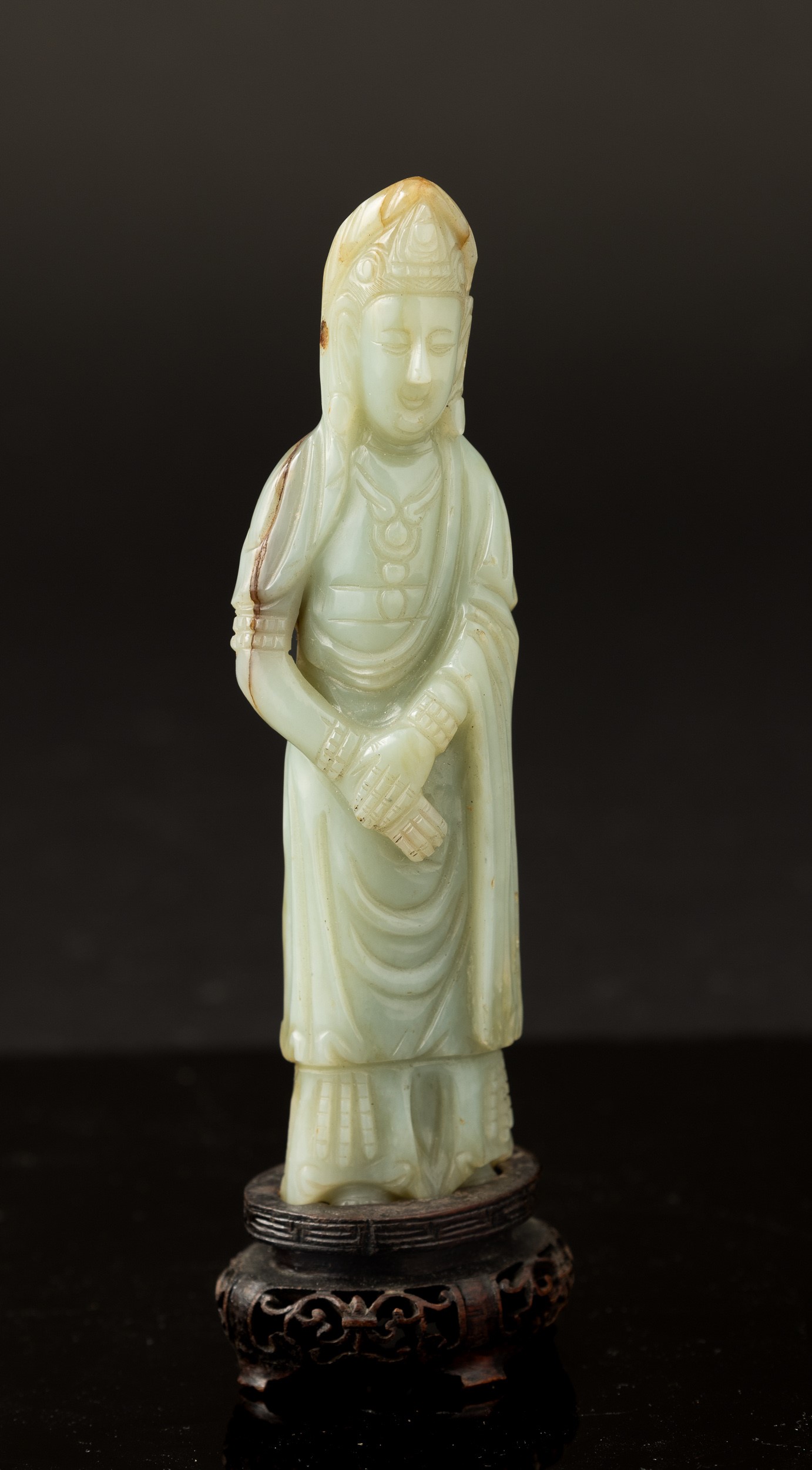 Figura in Agata Raffigurante Dignitario, Cina, Dinastia Qing, XIX Secolo