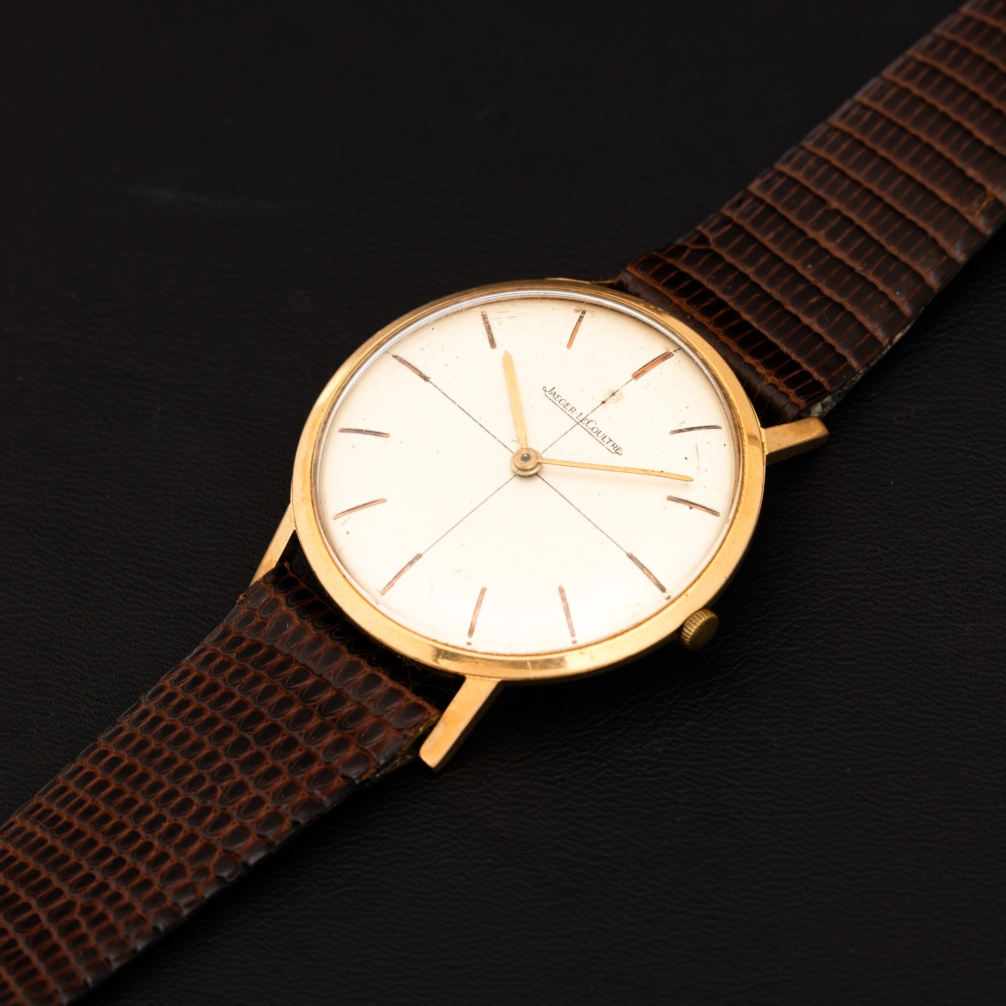 Jaeger-lecoultre - Solo Tempo in Oro Giallo 18k, Carica Manuale Extrapiatto, Quadrante Argentè, 3...