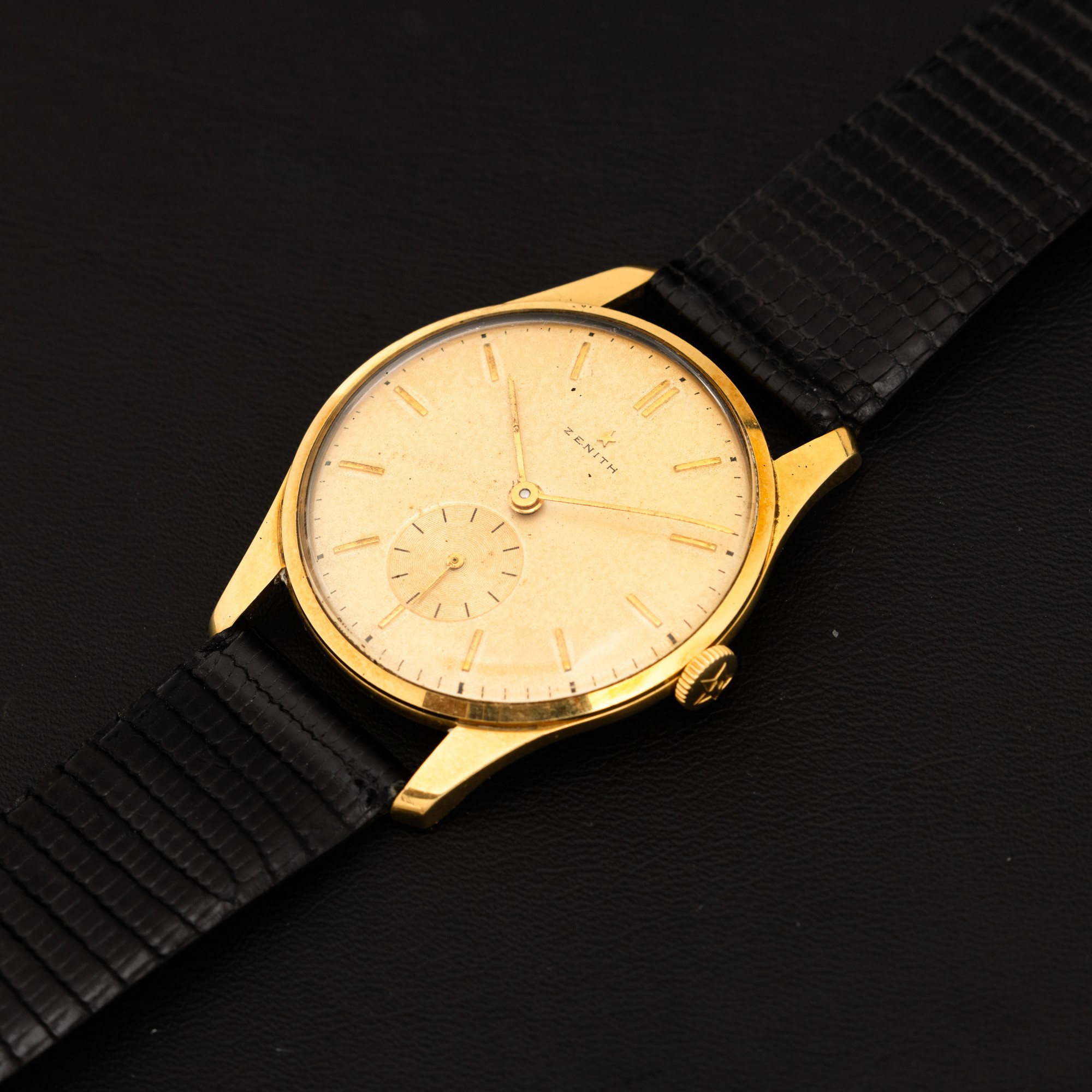Zenith - Stellina Solo Tempo Carica Manuale in Oro Giallo 18k, Quadrante Fanè Indici Applicati, P...
