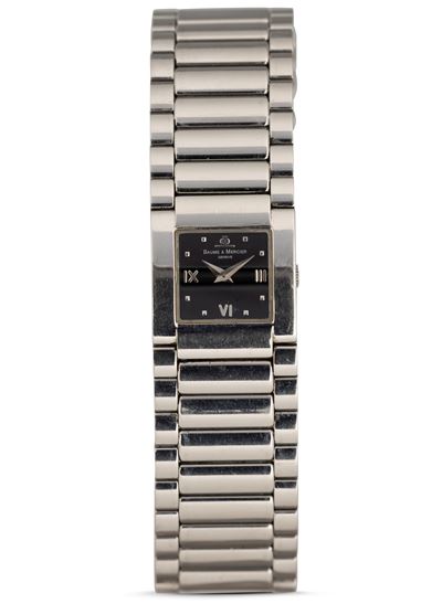 Catwalk Lady in Acciaio al Quarzo Quadrante Nero Lucido con Indici Applicati, 24x21 MM