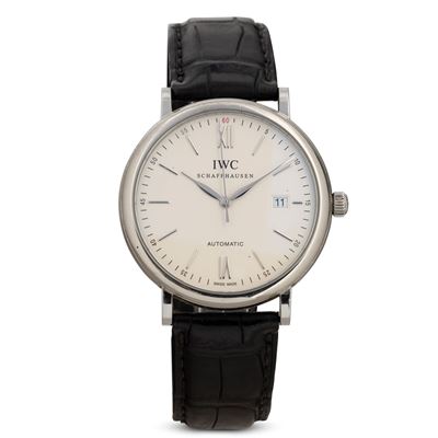 Portofino Automatico in Acciaio con Datario, Quadrante Bianco con Indici Applicati, 40 MM