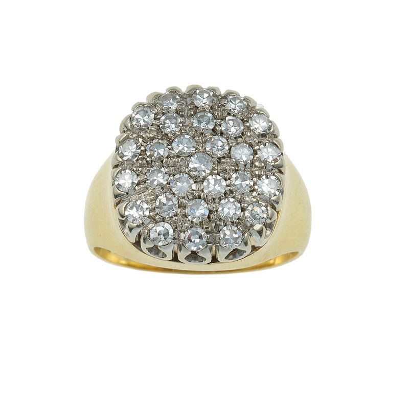Huit-huit cut diamond and gold ring  - Auction Jewels - Cambi Casa d'Aste