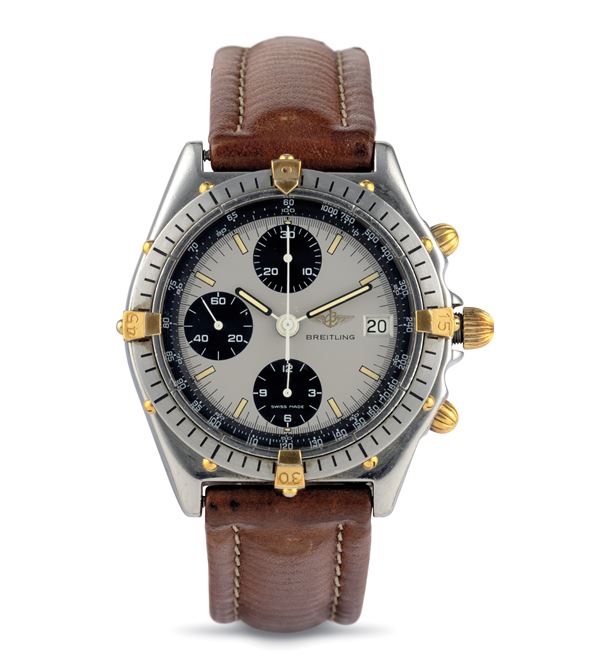 Breitling - Chronomat ref 81.950 in steel and gold with rotating bezel, three vertical counters, automatic winding