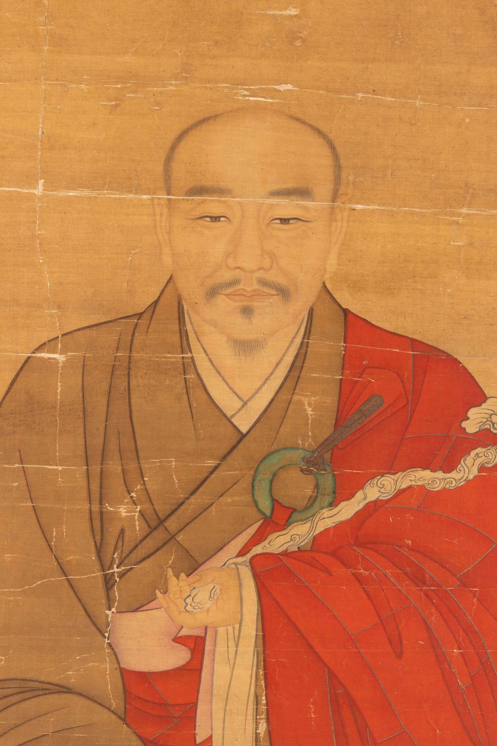 Dipinto su Carta Raffigurante Monaco Buddhista Zongyi Dell'anno Dodicesimo di Yongzheng con Iscri...