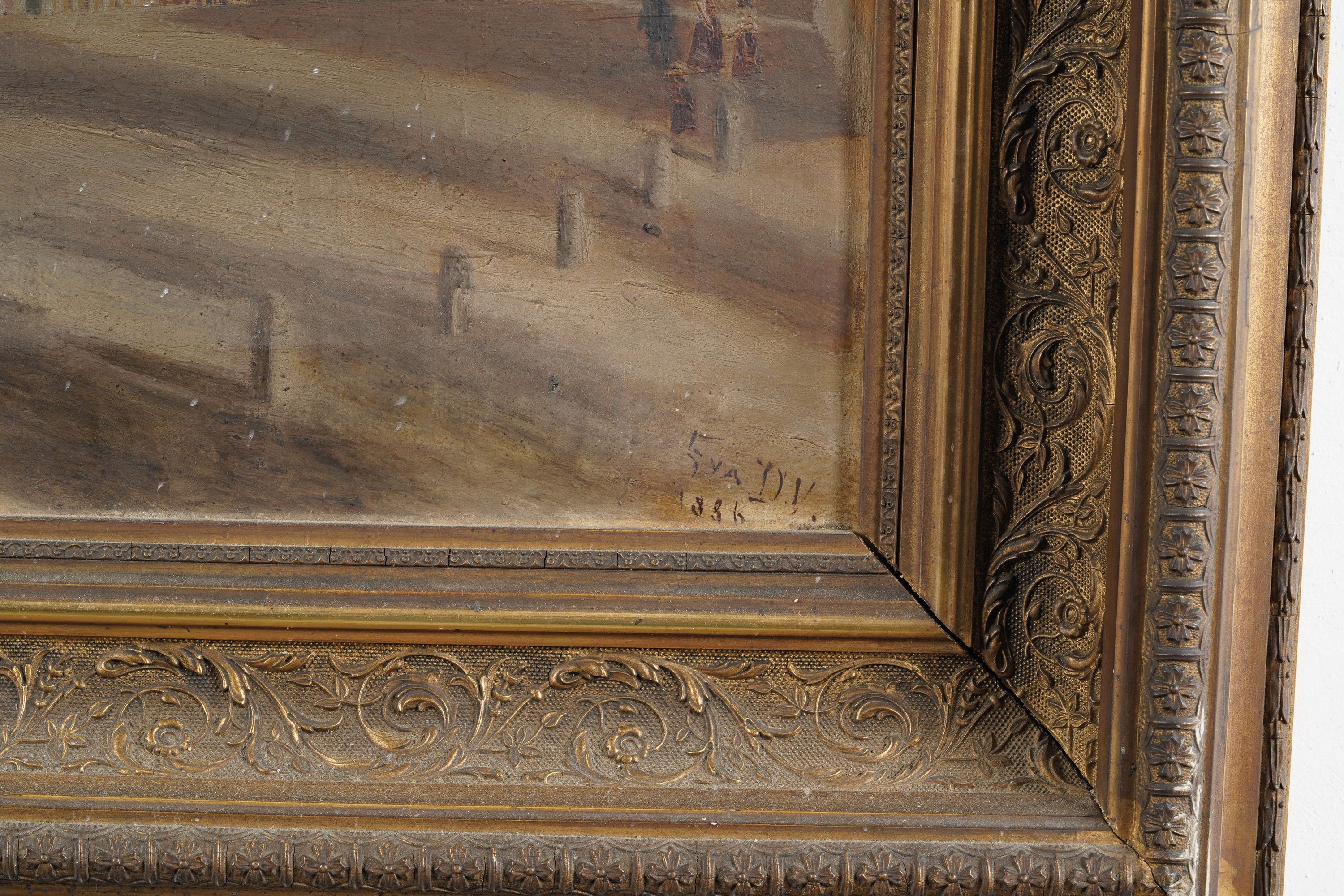Artista del XIX Secolo Paesaggio con Chiesa