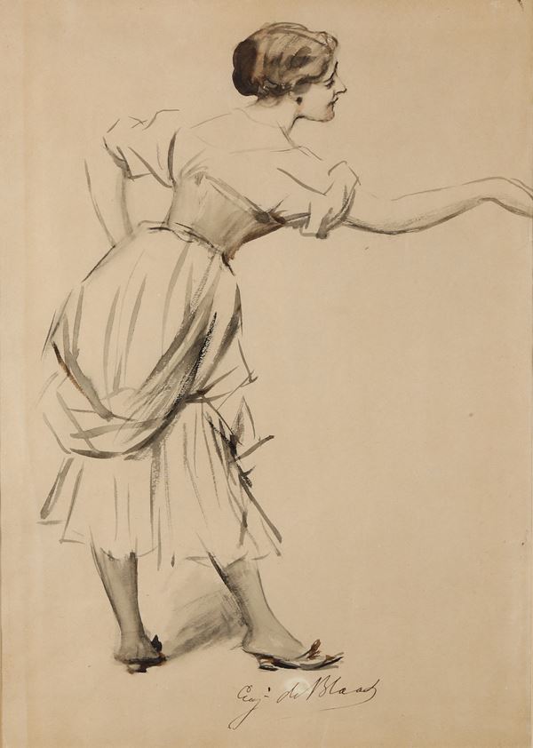 Eugenio De Blaas - Due figure di ragazza