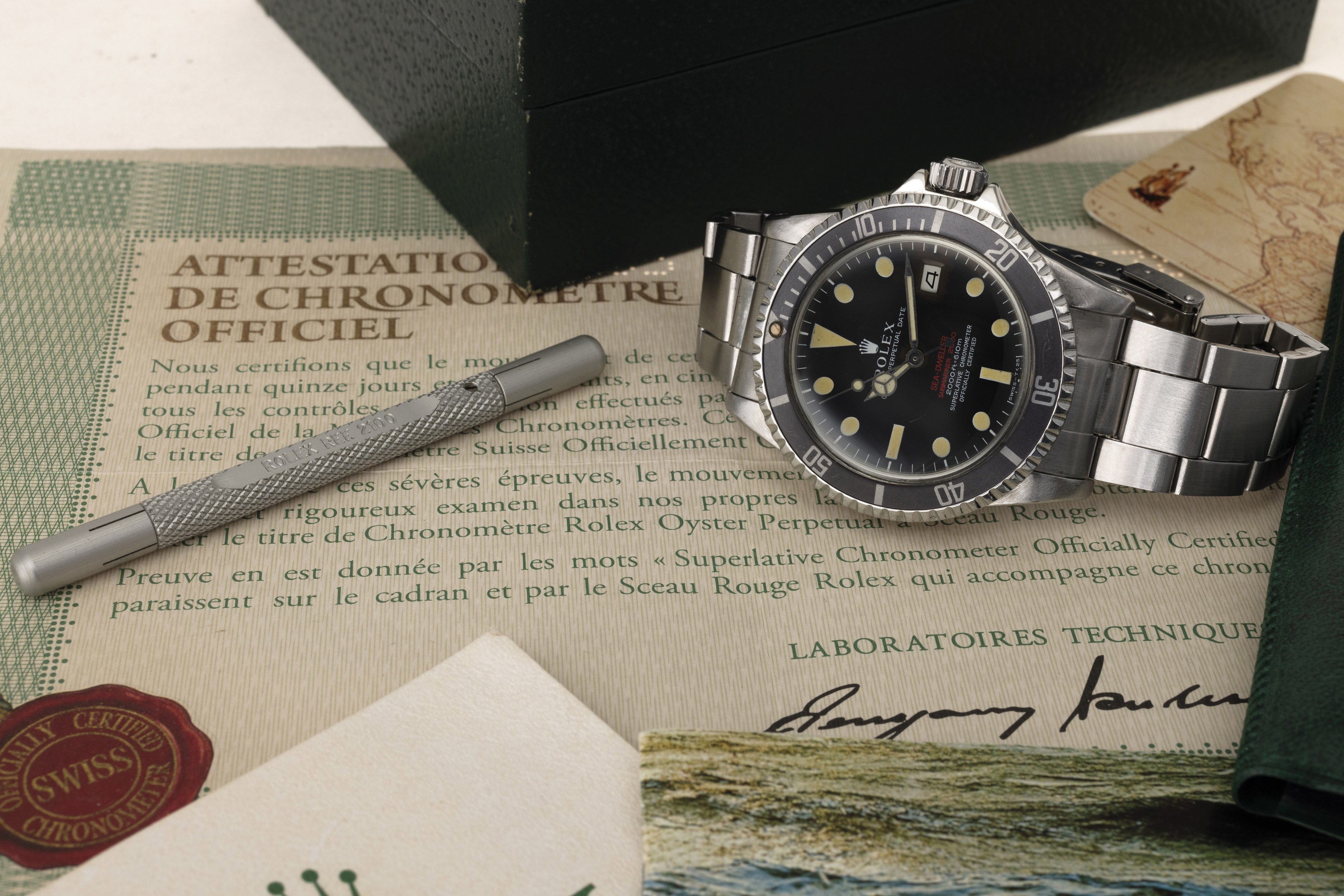 Rolex - Raro e Sportivo Sea-dweller Ref 1665 'doppia Scritta Rossa' Quadrante Mark II Leggermente...