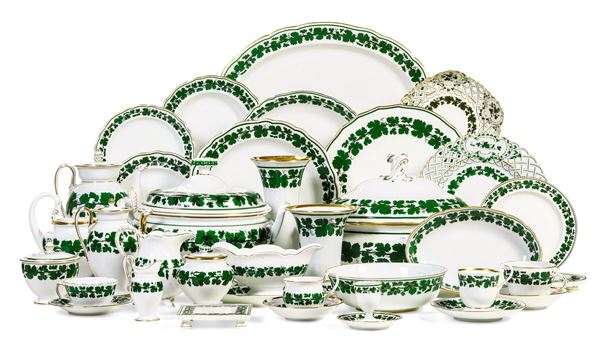 Servizio da tavola “Grüner Weinkranz” Meissen, XX secolo