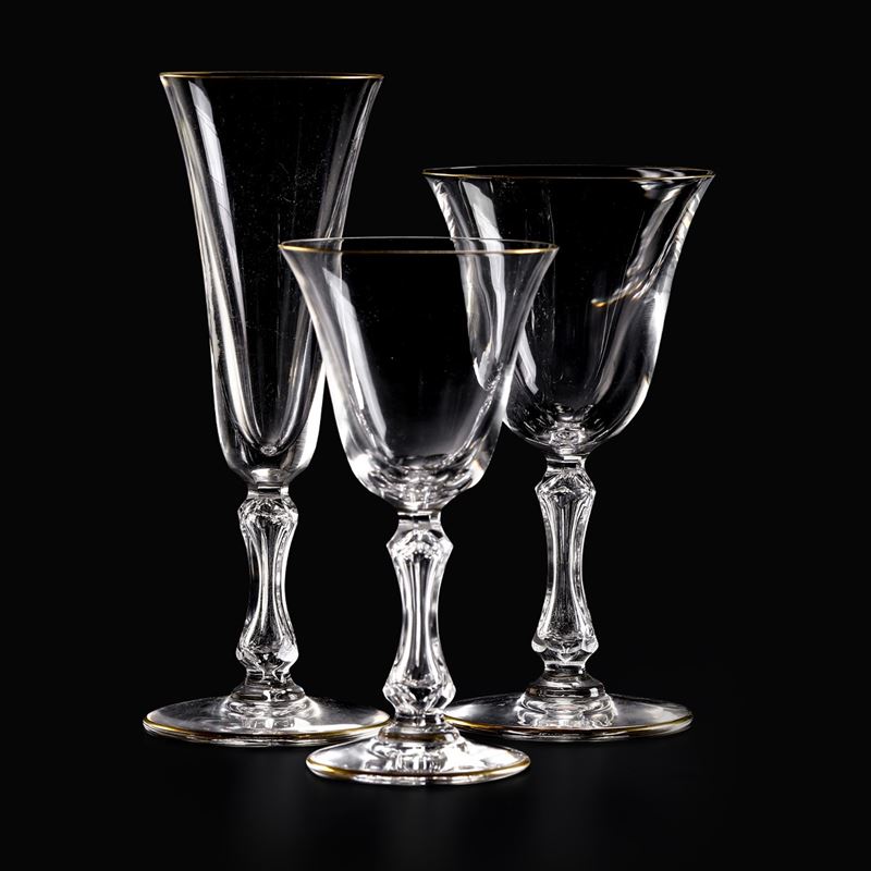 Saint Louis “Lozere Gold” Francia, Manifattura Saint Louis, seconda metà del XX secolo   - Asta L'Art  de la Table - Cambi Casa d'Aste