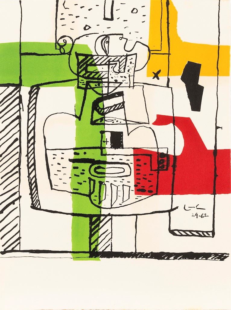 Le Corbusier : Composizione III  (1962)  - litografia - Asta Multipli e grafica internazionale - Cambi Casa d'Aste