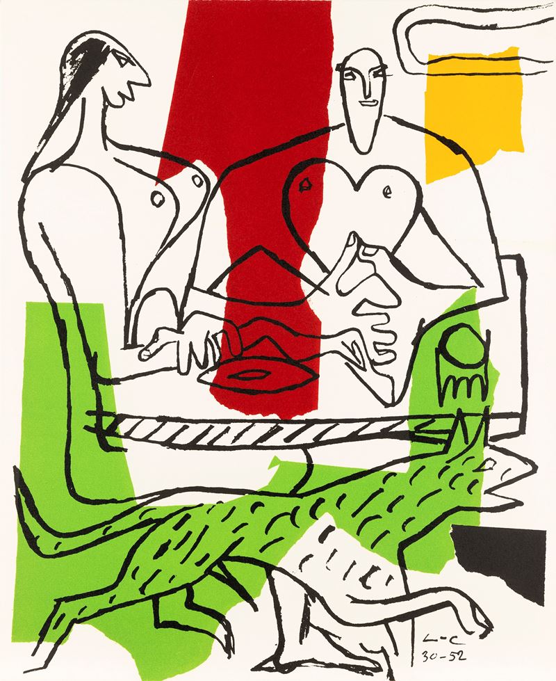 Le Corbusier : Composizione I  (1952-1964)  - litografia - Asta Multipli e grafica internazionale - Cambi Casa d'Aste