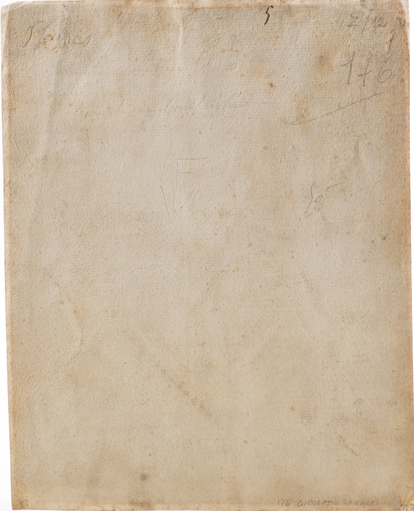 Girolamo Sellari Detto Girolamo da Carpi - Il trionfo di un imperatore, penna e inchiostro bruno ...