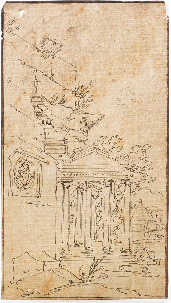 Giovanni Antonio Canal detto il Canaletto - Capriccio con rovine classiche