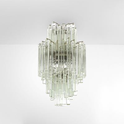 Lampada a sospensione in vetro di Murano