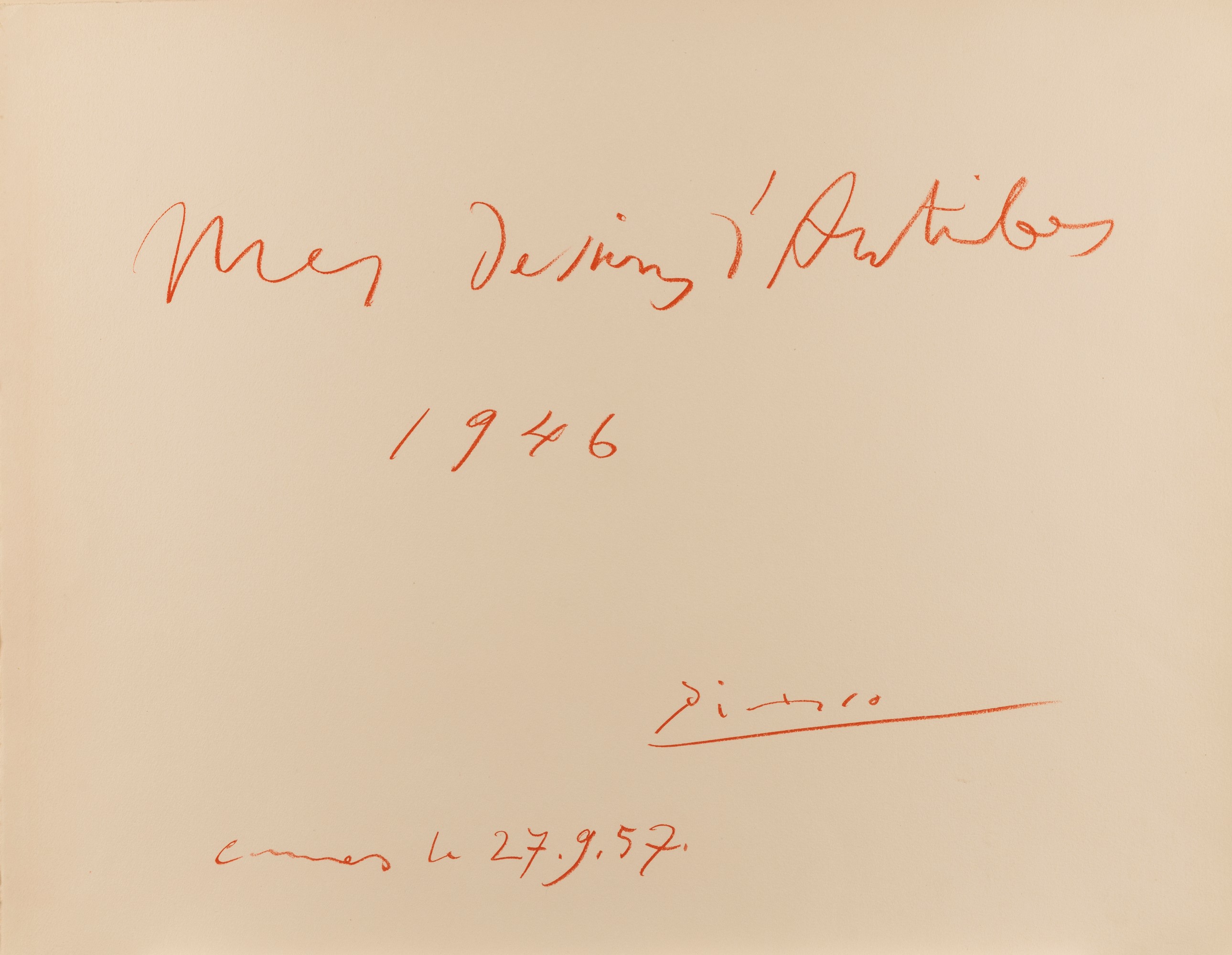 Pablo Picasso - Mes Dessins D'antibes