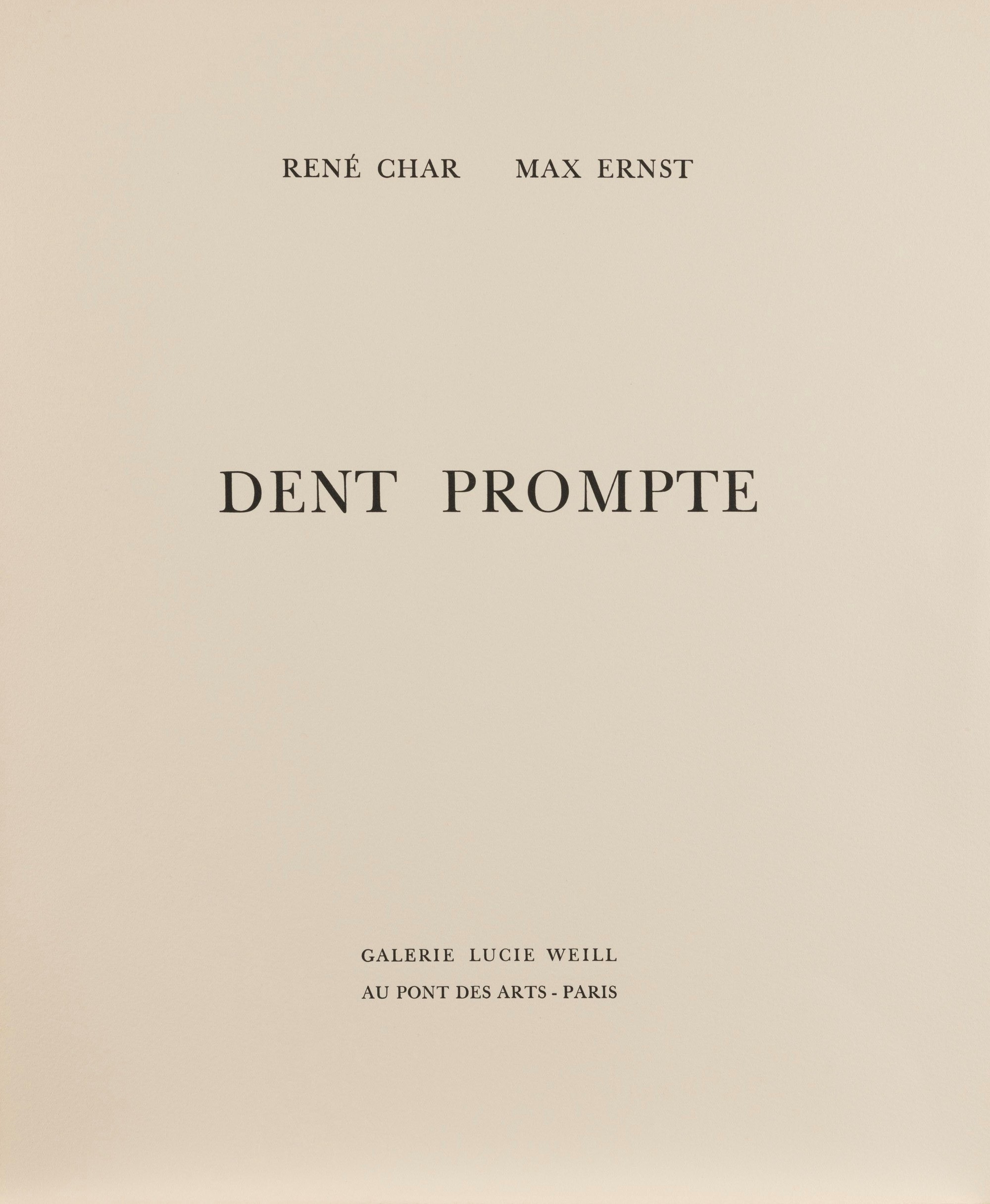 Max Ernst - Dent Prompte (litografia), 1969