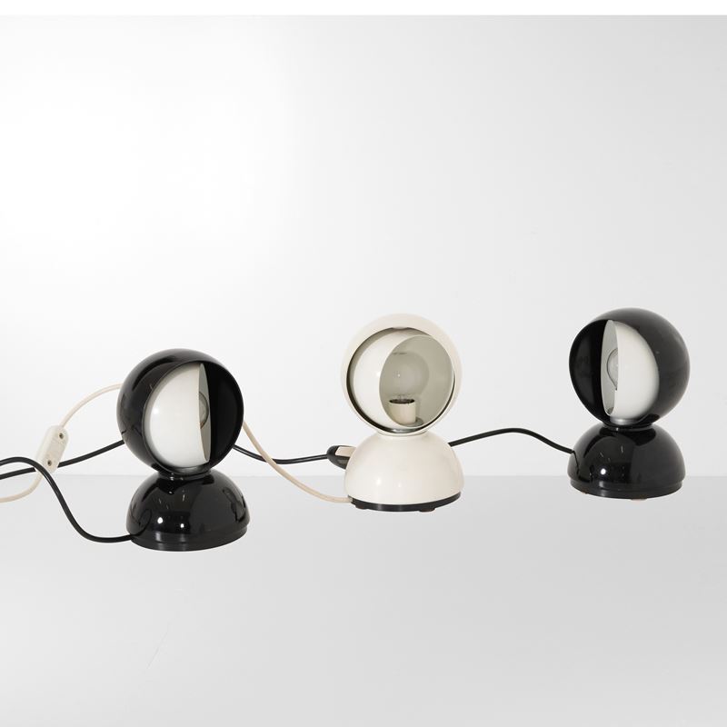 Vico Magistretti : Tre lampade da tavolo mod. Eclisse  - Auction Design LAB - Cambi Casa d'Aste