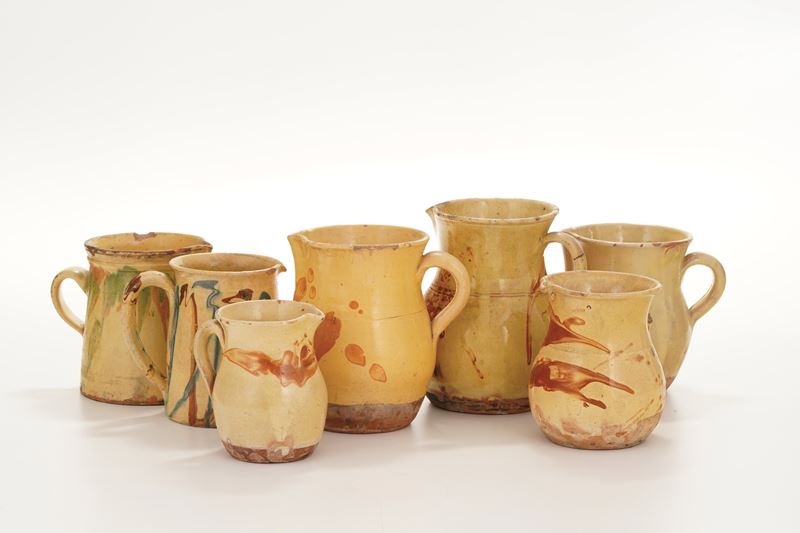 Lotto brocche in terracotta smaltata. XX secolo  - Auction Antique - Cambi Casa d'Aste