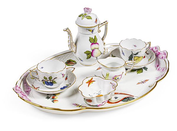 Servizio tête-à-tête “Fruits Necker” Ungheria, Manifattura Herend, 1976 