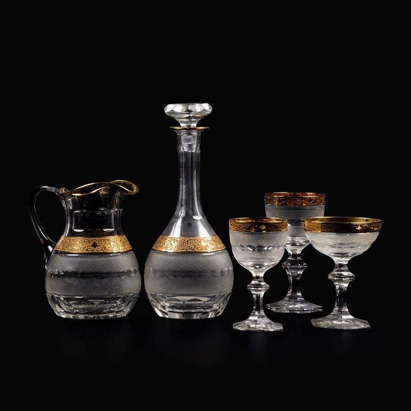 Servizio di calici Boemia, probabilmente Manifattura Moser, XX secolo   - Auction L'Art  de la Table - Cambi Casa d'Aste