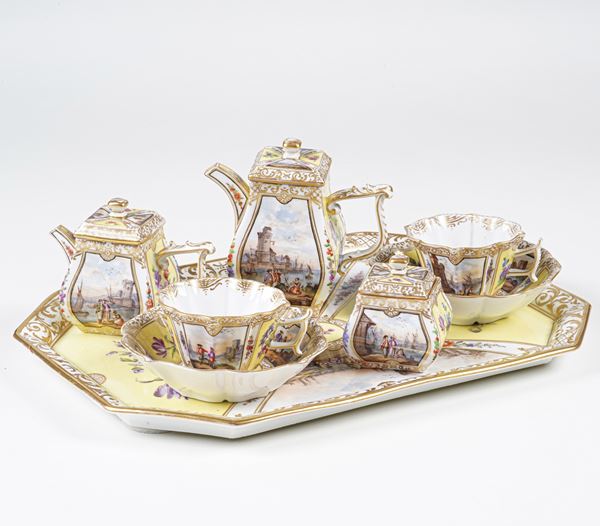 Servizio tête-à-tête. Dresda, bottega di Helena Wolfsohn, 1900 circa. 