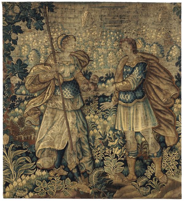 Frammento di arazzo Francia del nord, XVII secolo