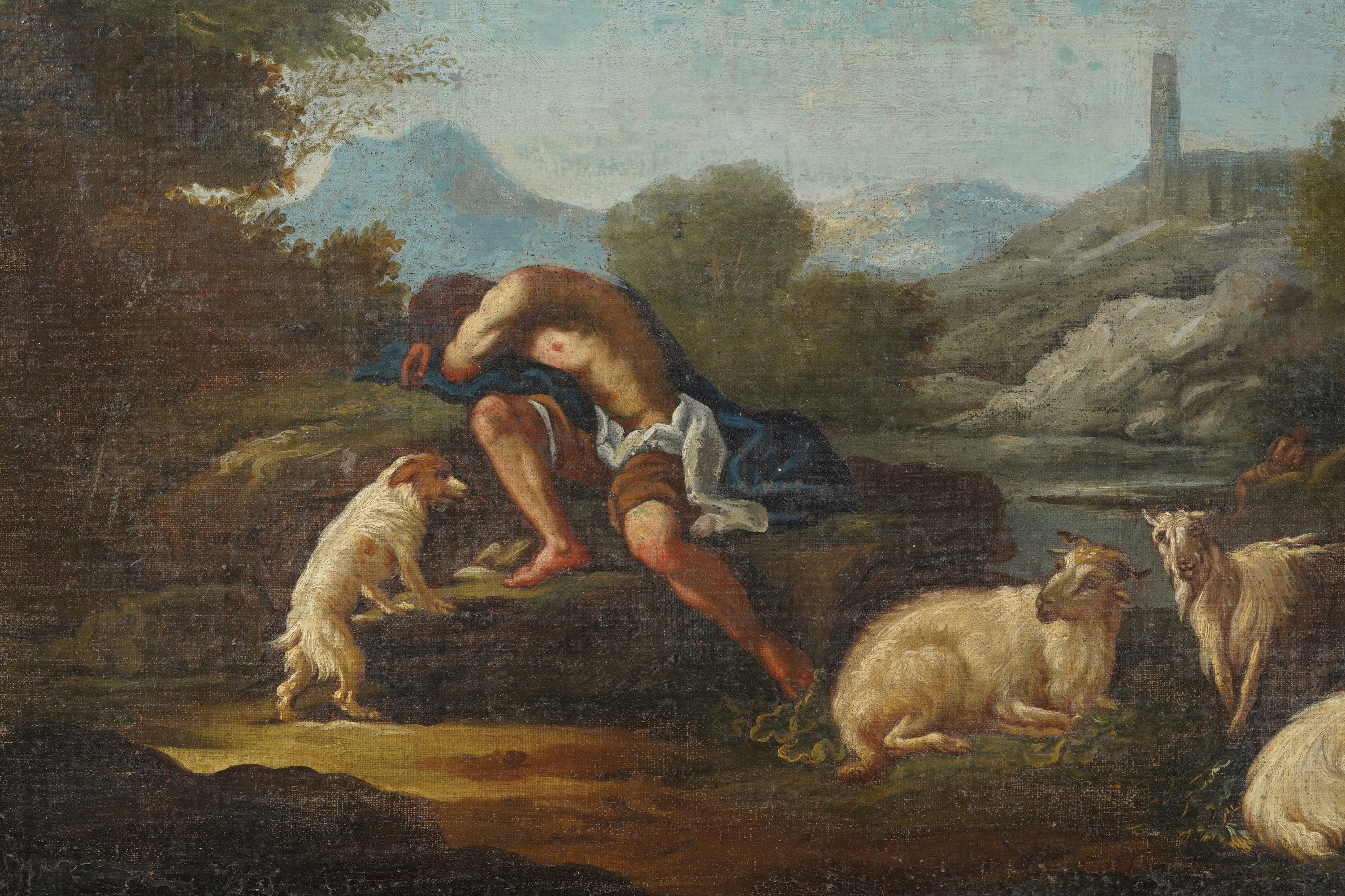 Scuola del XVIII Secolo Riposo di un Pastore